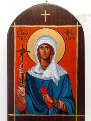 Ръчно рисувана икона на Света Нина