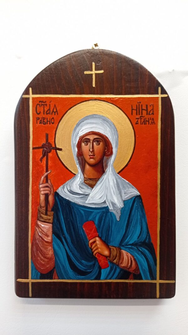 Ръчно рисувана икона на Света Нина