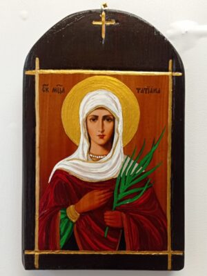 Ръчно рисувана икона на Света Татяна