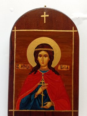 Ръчно рисувана икона на Света Юлия