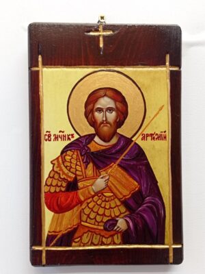 Ръчно рисувана икона на Свети Артьом