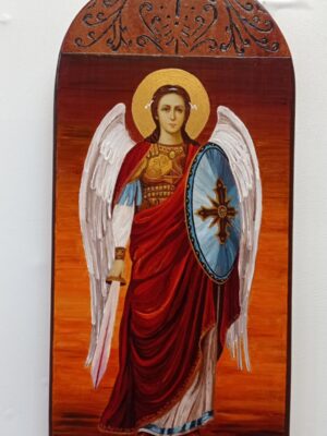 Ръчно рисувана икона на Свети Архангел Михаил 4