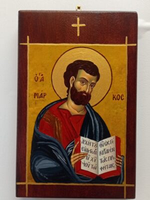 Ръчно рисувана икона на Свети Маркос