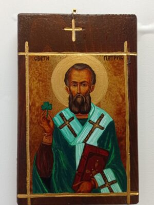 Ръчно рисувана икона на Свети Патрик