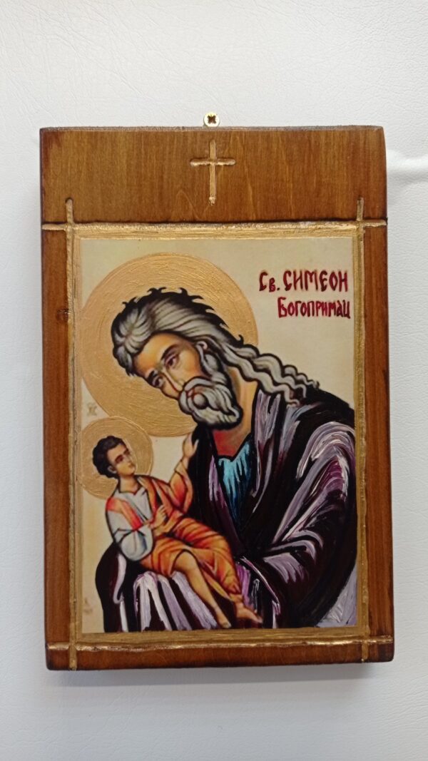 Ръчно рисувана икона на Свети Симеон