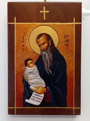 Ръчно рисувана икона на Свети Стилян