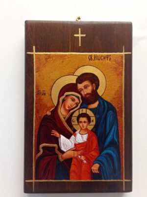 Ръчно рисувана икона на Свето Семейство